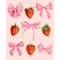 8" x 10" Coquette Bow & Strawberry Paint-by-Number Kit with Wood Display Hanger by Artist's Loft®
